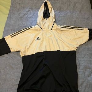 Adidas navy / white stripes pullover